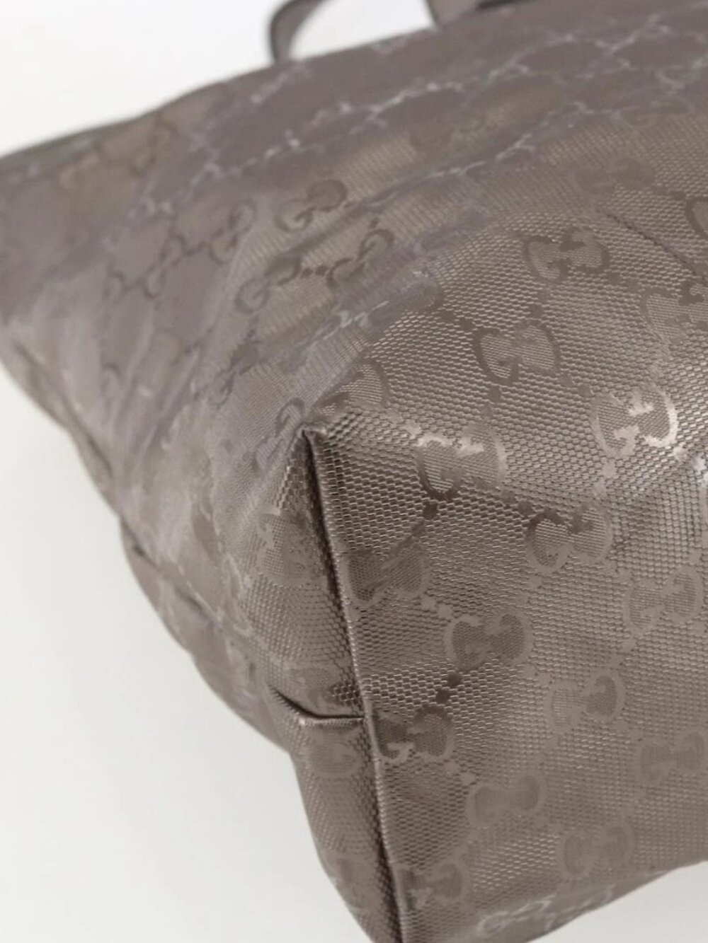 GUCCI GG implementation Tote Bag PVC Silver 211137 Auth BA9306 - Picture 4 of 16